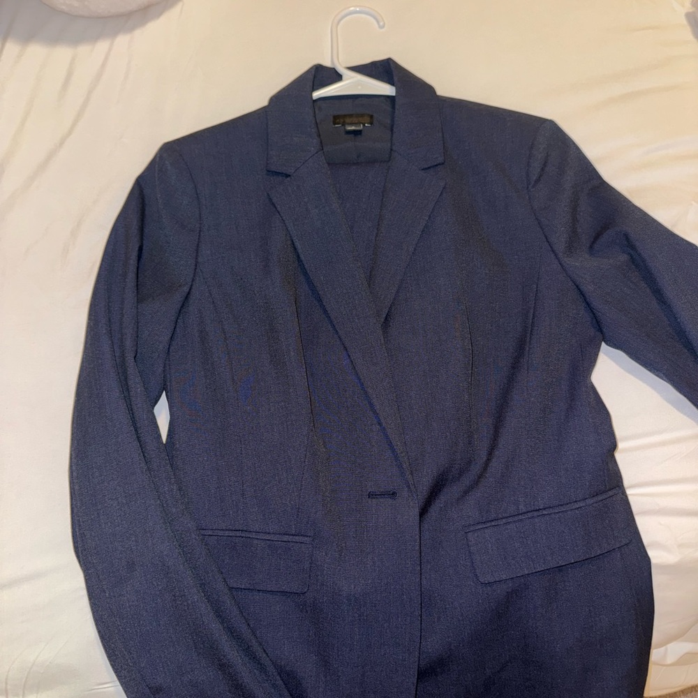 Ann Taylor Blue Blazer and Skirt